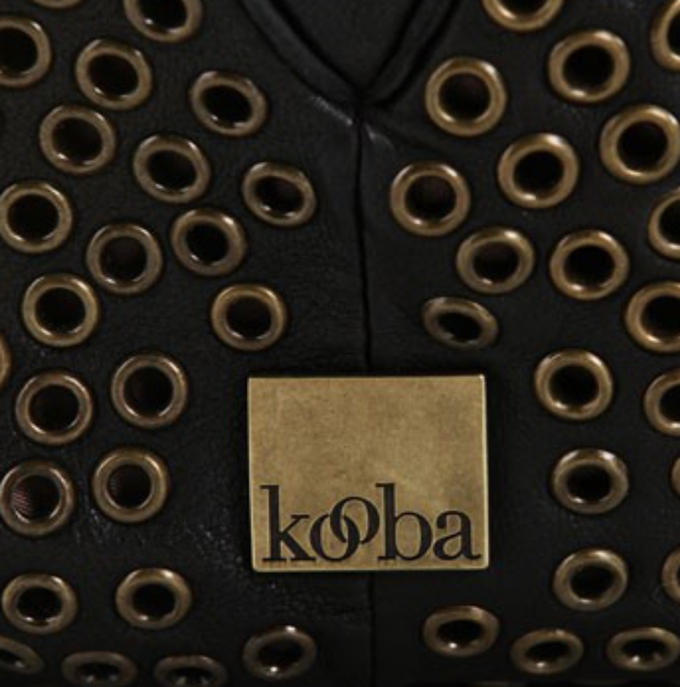 Flash Sale 2hrs!!! Kooba Montana Black Leather Studded Bag / Tote - Picture 2 of 6